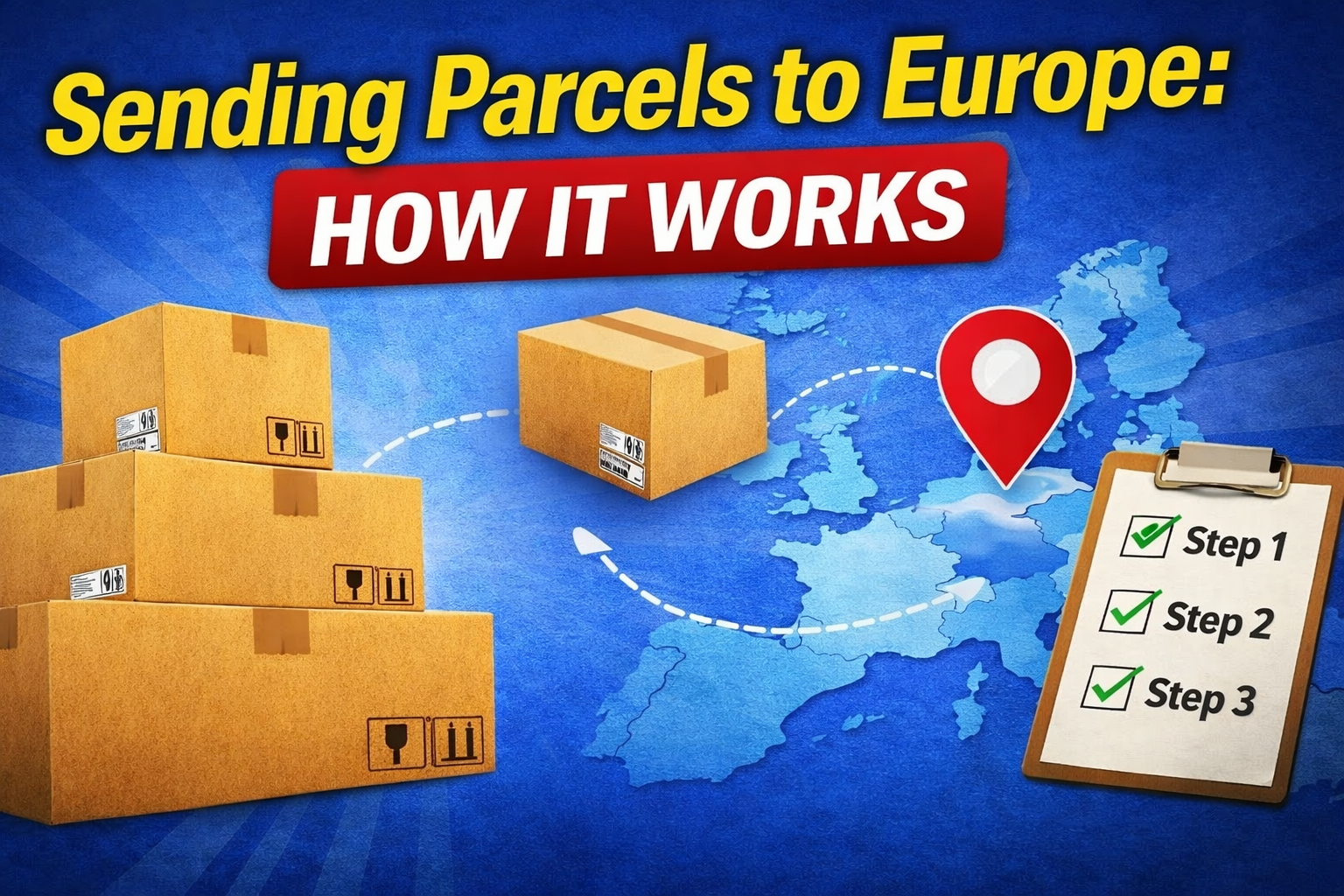 Video explaining how to ship parcels to Europe with Polimark